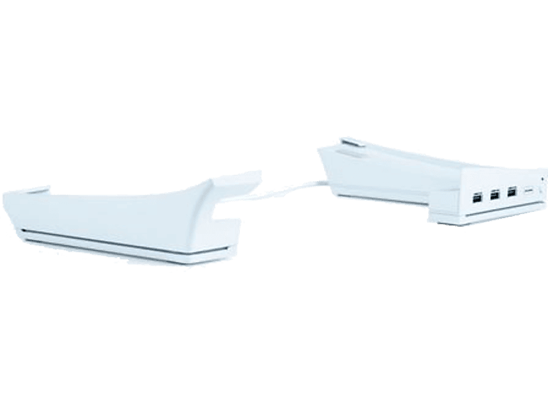 Soporte - Nacon PS5SHORIZSTAND, 3 puertos USB-A, Efectos de luz RGB, Blanco