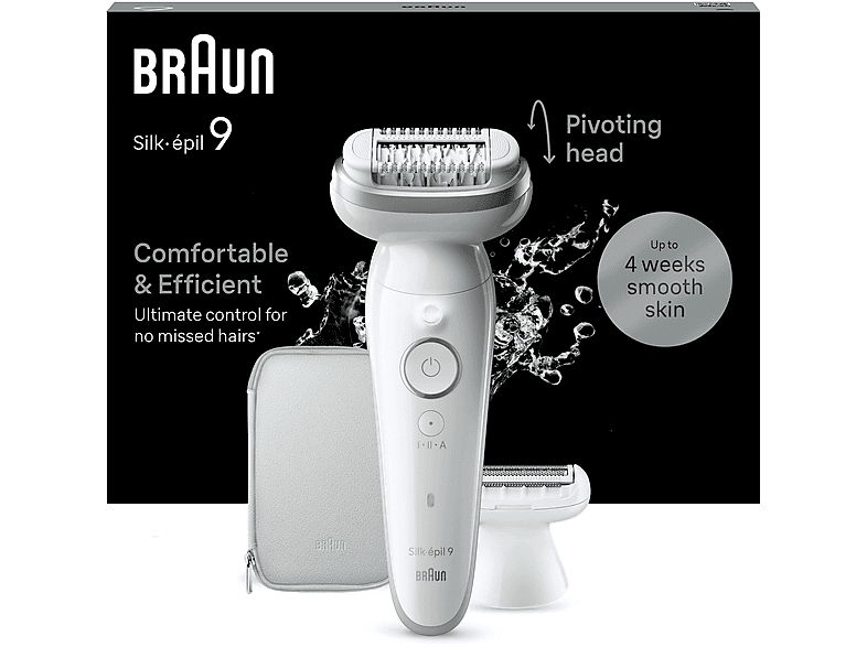 BRAUN SE 9041 Silk-Épil 9 Islak ve Kuru Kalıcı Pürüzsüz Cilt Epilasyon Cihazı Gümüş_2