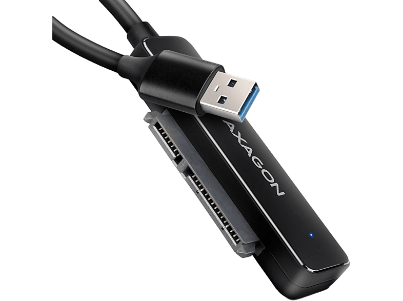 AXAGON USB-A 3.2 Gen 1 külső SATA 2,5" HDD/SSD adapter, 20cm, fekete (ADSA-FP2A)