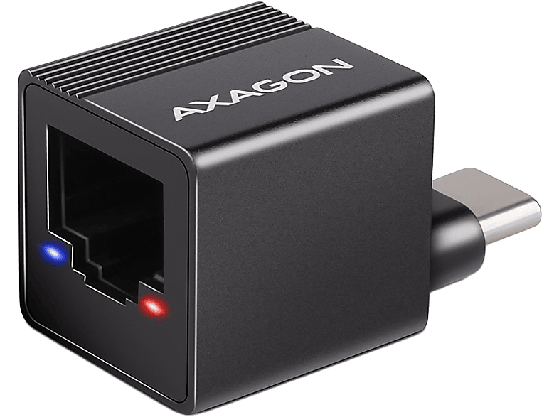 AXAGON USB Type-C 3.2 Gen 1 mini Gigabit RJ-45 LAN hálózati adapter, fekete (ADE-MINIC)