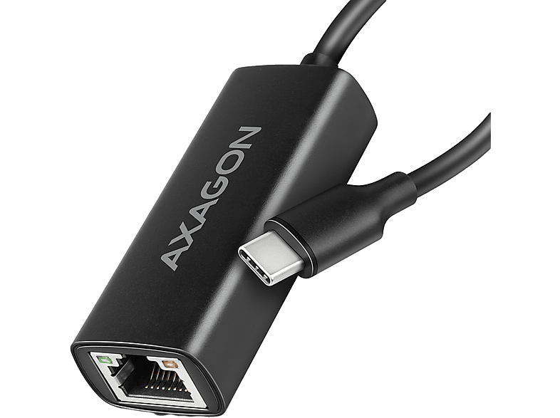 AXAGON USB Type-C 3.2 Gen 1 Gigabit RJ-45 LAN hálózati adapter, 15 cm, fekete (ADE-ARC)