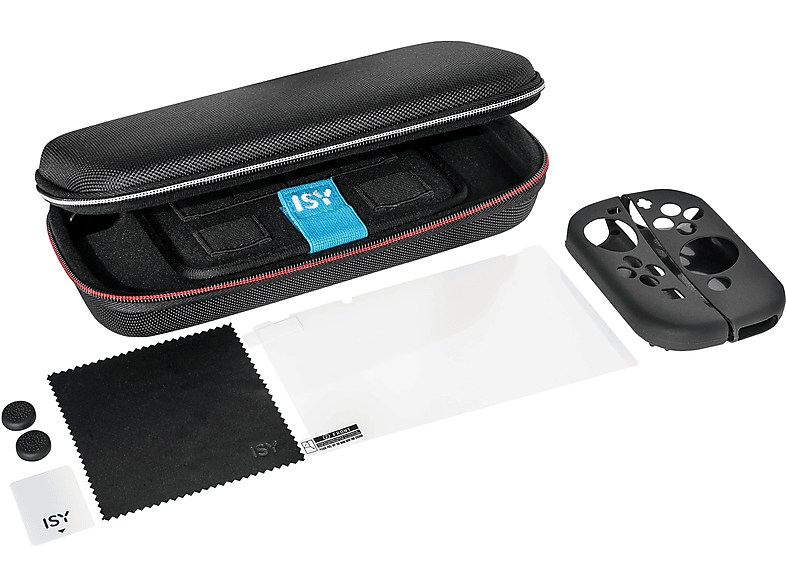 ISY IC-5000-1 NINTENDO SWITCH STARTER KIT Konsolen-Zubehör-Set, Schwarz