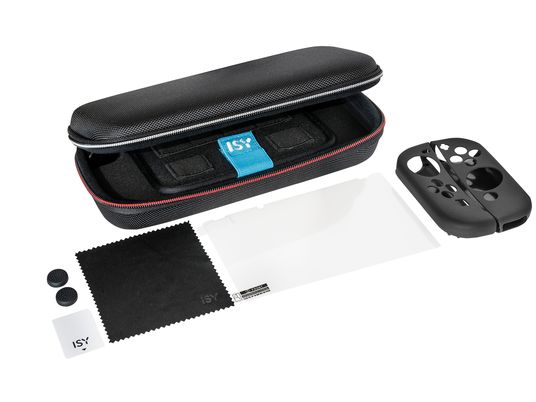 ISY IC-5000-1 NINTENDO SWITCH STARTER KIT Konsolen-Zubehör-Set, Schwarz