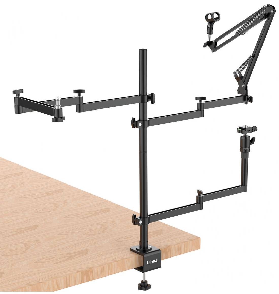 ULANZI UURig Professzionális multifunkciós, állítható asztali állvány rendszer, 3 karos