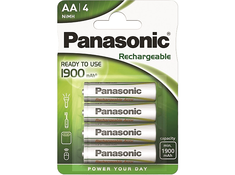 Panasonic Battery Batterij Aa 1.2 V 1900 Mah 4 Stuks (hhr-3mve/4bc (1900))