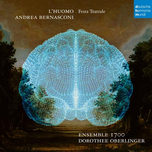 Albumcover mit einer leuchtenden Gehirngrafik und Text auf Italienisch.