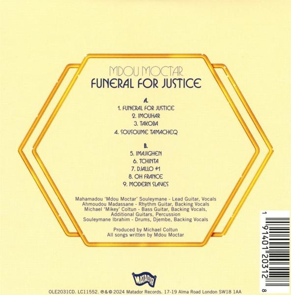CD-Rückseite mit Titelliste, Bandname und Produktionsdetails.