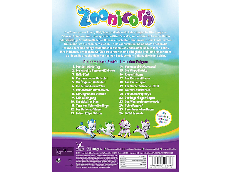 Thumbnail - Zoonicorn - Staffelbox 1 (Folge 1-26) DVD