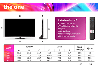 PHILIPS The One 65PUS8909/62 65 inç 164 Ekran Smart 4K UHD Dolby Vision Dolby Atmos Titan OS Ambilight LED TV_1