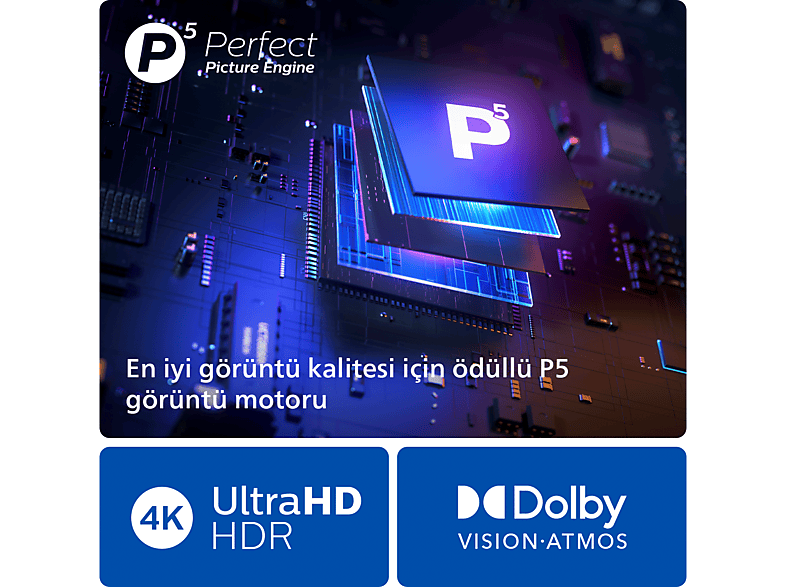 PHILIPS The One 65PUS8909/62 65 inç 164 Ekran Smart 4K UHD Dolby Vision Dolby Atmos Titan OS Ambilight LED TV_5