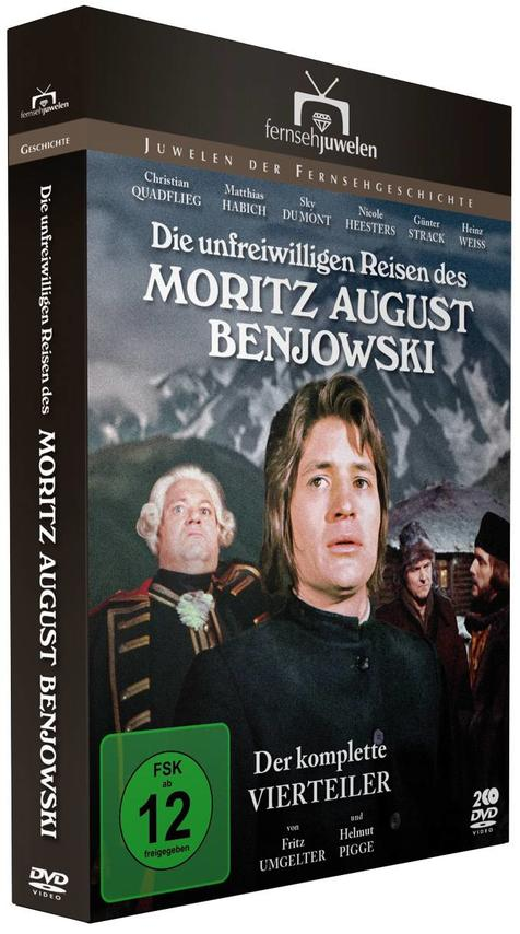 Eine DVD-Box mit dem Film 'Die unfreiwilligen Reisen des Moritz August Benjowski'.