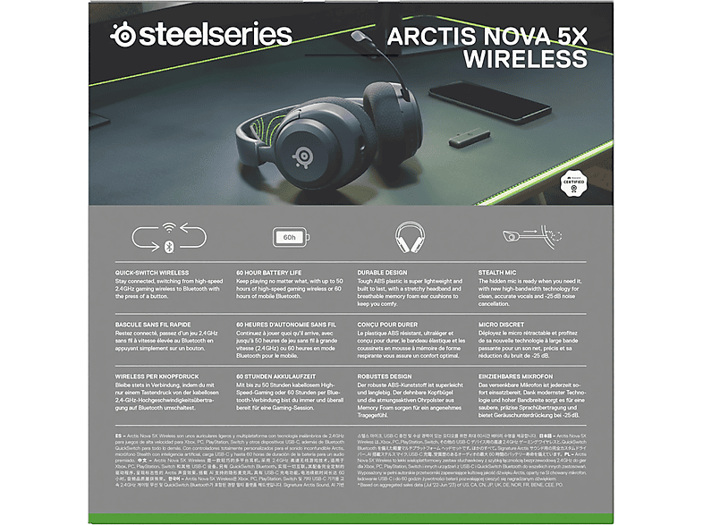 Thumbnail - STEELSERIES Arctis Nova 5X - Xbox & PC, Over-ear Gaming Headset Bluetooth Schwarz