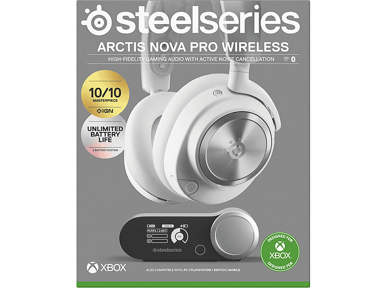 STEELSERIES Arctis Nova Pro Wireless X - Xbox & PC, Over-ear Gaming Headset Bluetooth Weiß