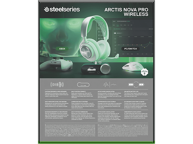 Thumbnail - STEELSERIES Arctis Nova Pro Wireless X - Xbox & PC, Over-ear Gaming Headset Bluetooth Weiß