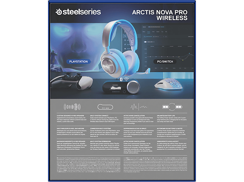 Thumbnail - STEELSERIES Arctis Nova Pro Wireless P - PlayStation 5 & PC, Over-ear Gaming Headset Bluetooth Weiß