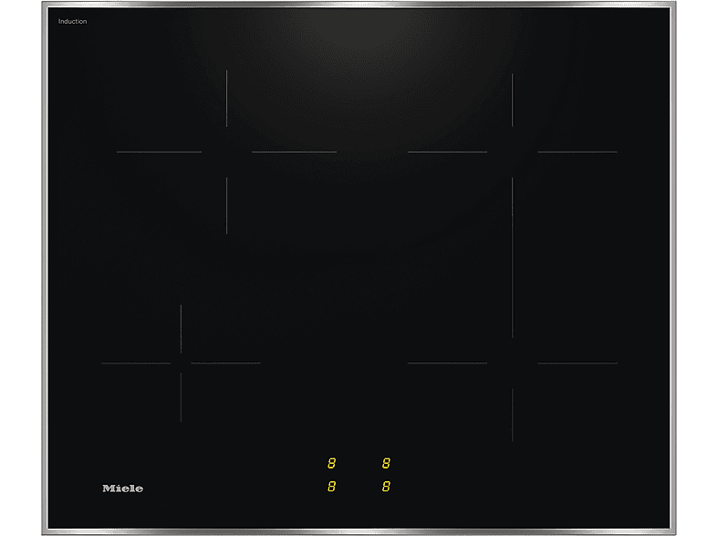 MIELE H 2457 I ACTIVE + KM 7062 FR, Einbauherd-Set (Induktionskochfeld, A+, 76 l)