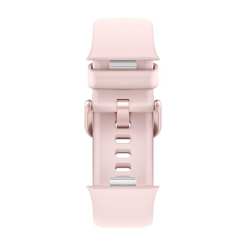 Rosafarbenes Uhrenarmband-Endstück. Hat Verbindungspunkte.