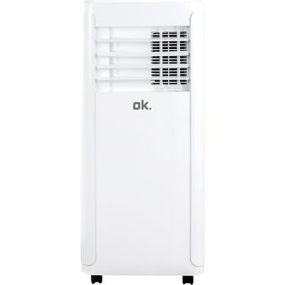 Aire acondicionado portátil - OK OAC 12024 W ES, 3010 fg/h, 2 velocidades, 20 m², 65 dB(A), LCD Display, Deshumidificador, Blanco