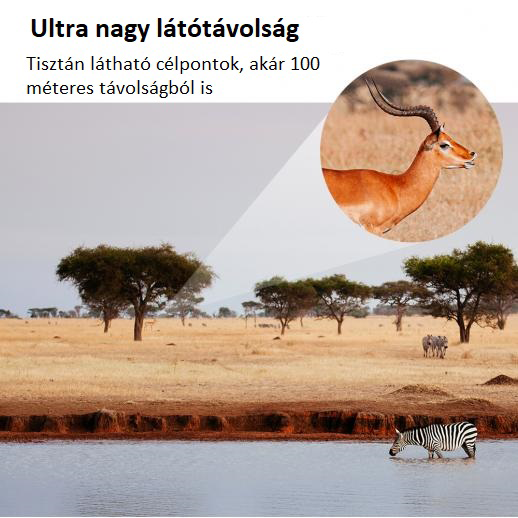 Impala képe körben, zebra vízivás, szavanna táj.