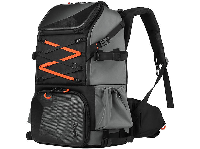 K&F Concept Beta Backpack 32 literes, fotós hátizsák, vízálló, fekete-narancs színben