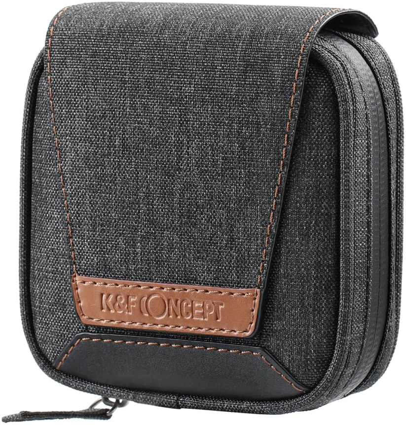 K&F Concept 4 zsebes kameralencse, szűrőtok, vízálló, ütésálló, porálló 37-95 mm-es szűrőkhöz