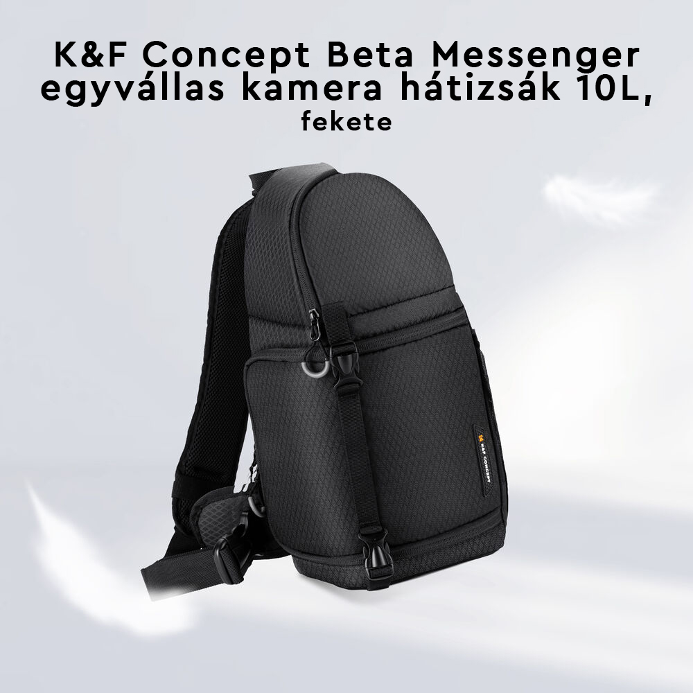 Fekete fényképezőgép táska. Fehér háttér.