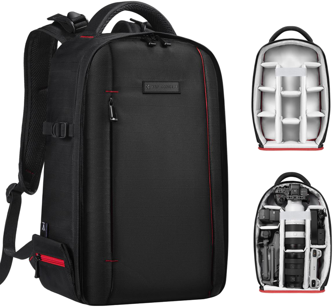 K&F Concept Beta hátizsák 18L V3, fekete piros