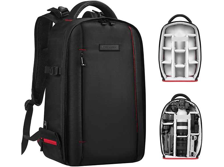 K&F Concept Beta hátizsák 18L V3, fekete piros