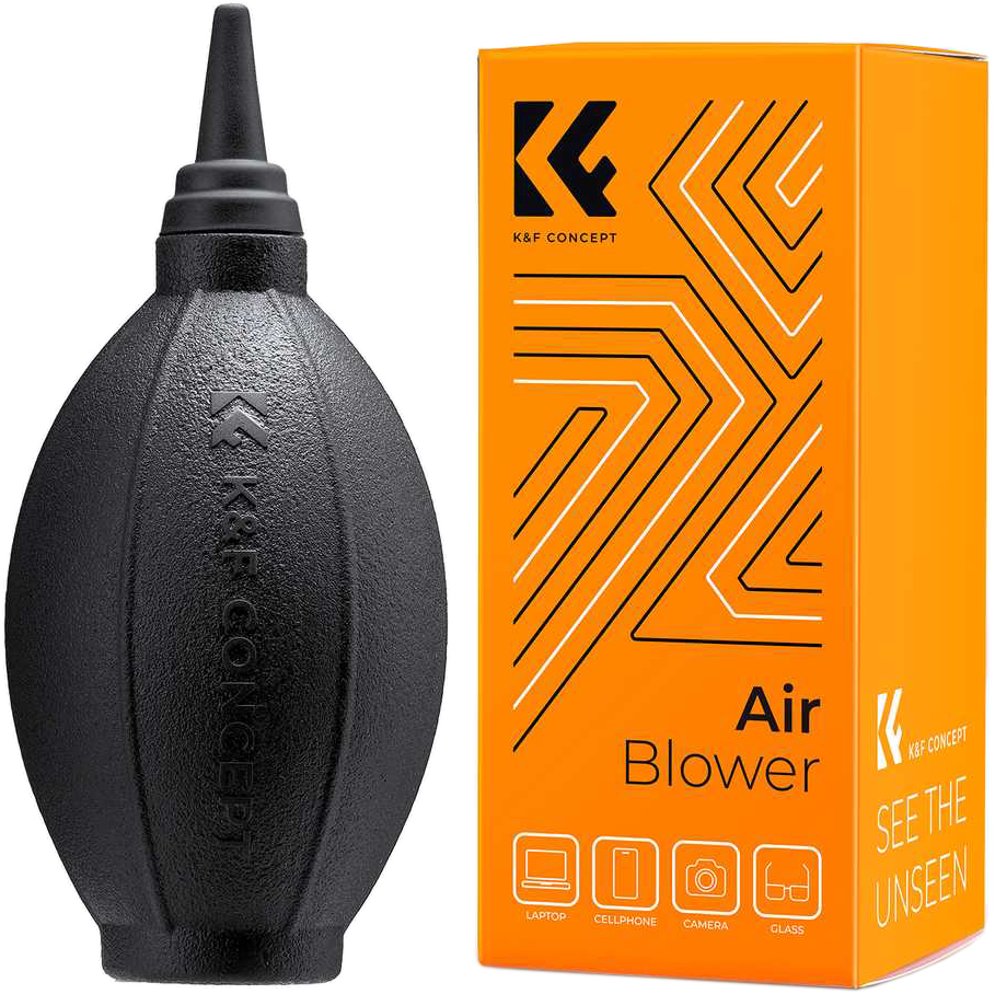 K&F Concept kamera lencse, objektív, szűrő tisztító körtepumpa, szilikon, fekete