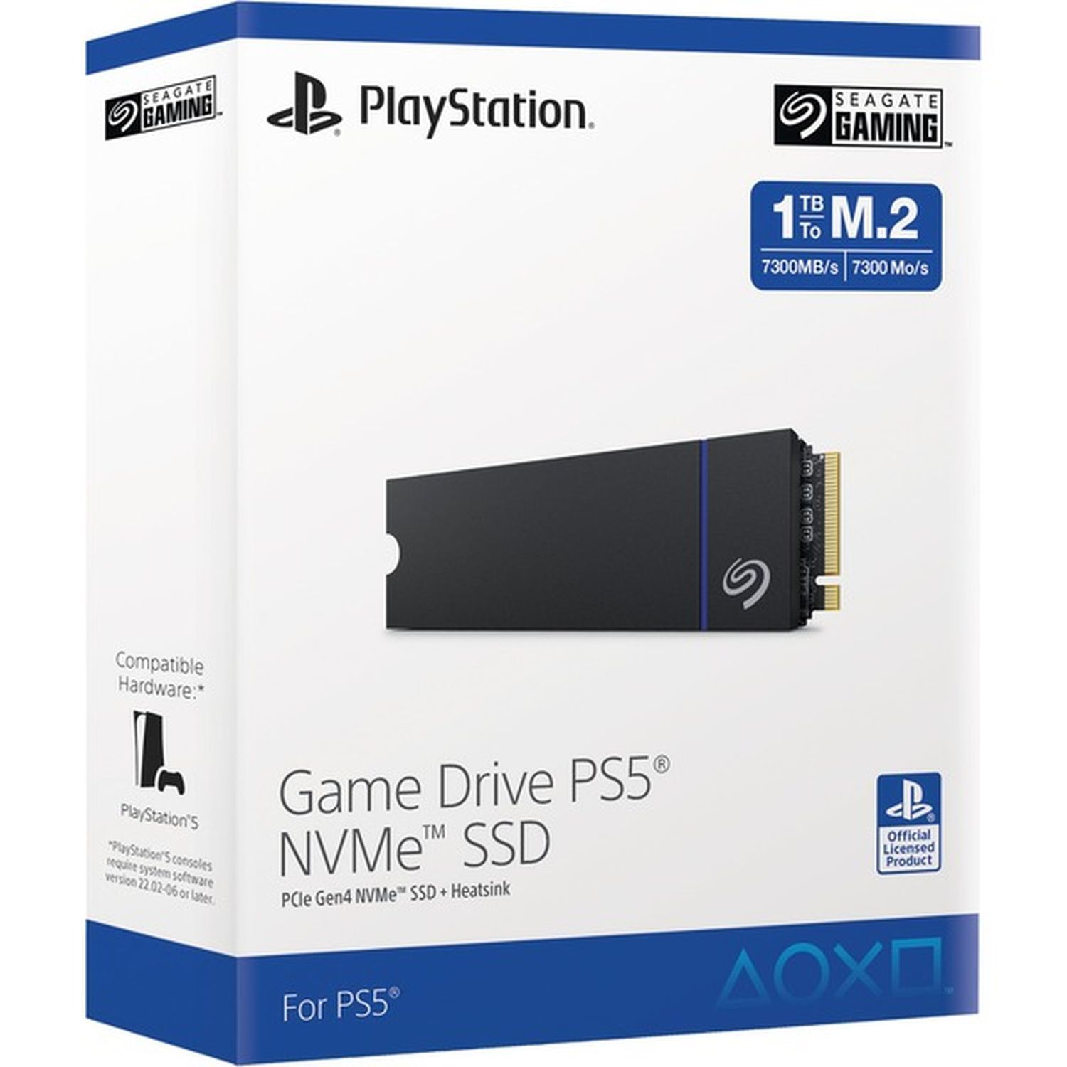 SEAGATE Disque dur SSD 1TB Game drive NVME pour PS5 Noir (ZP1000GP3A2001)