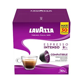 Cápsulas monodosis - Lavazza Espresso intenso, Robusta y Arábica, Compatible con Nespresso, 30 cápsulas