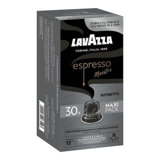 Cápsulas monodosis - Lavazza Espresso ristretto, Robusta y Arábica, Compatible con Nespresso, 30 cápsulas