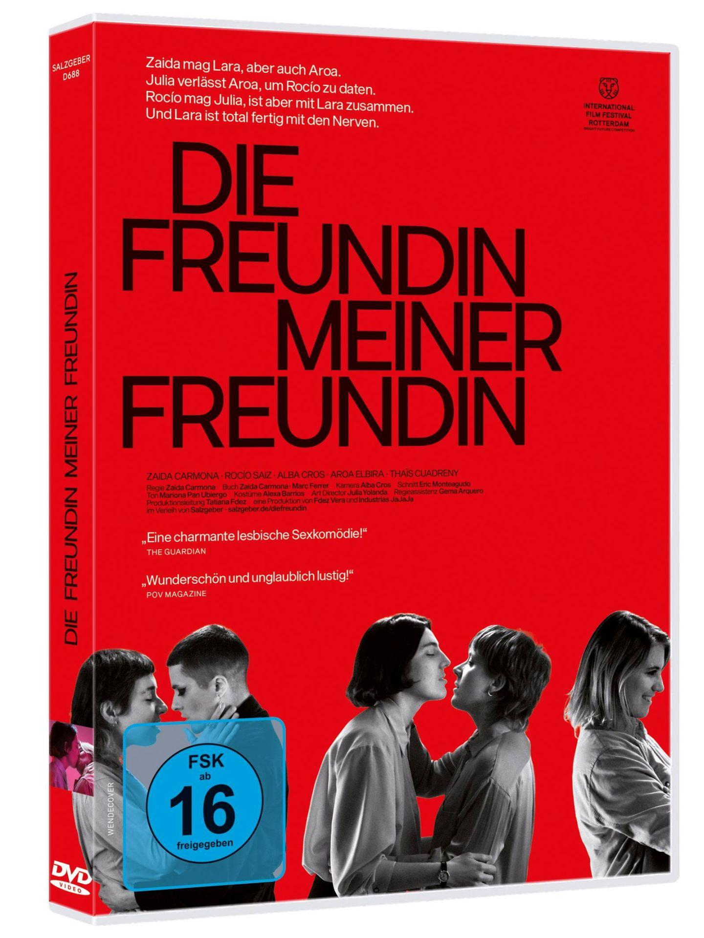 Filmplakat mit drei Frauen und FSK 16 Siegel. Titel: Die Freundin meiner Freundin.