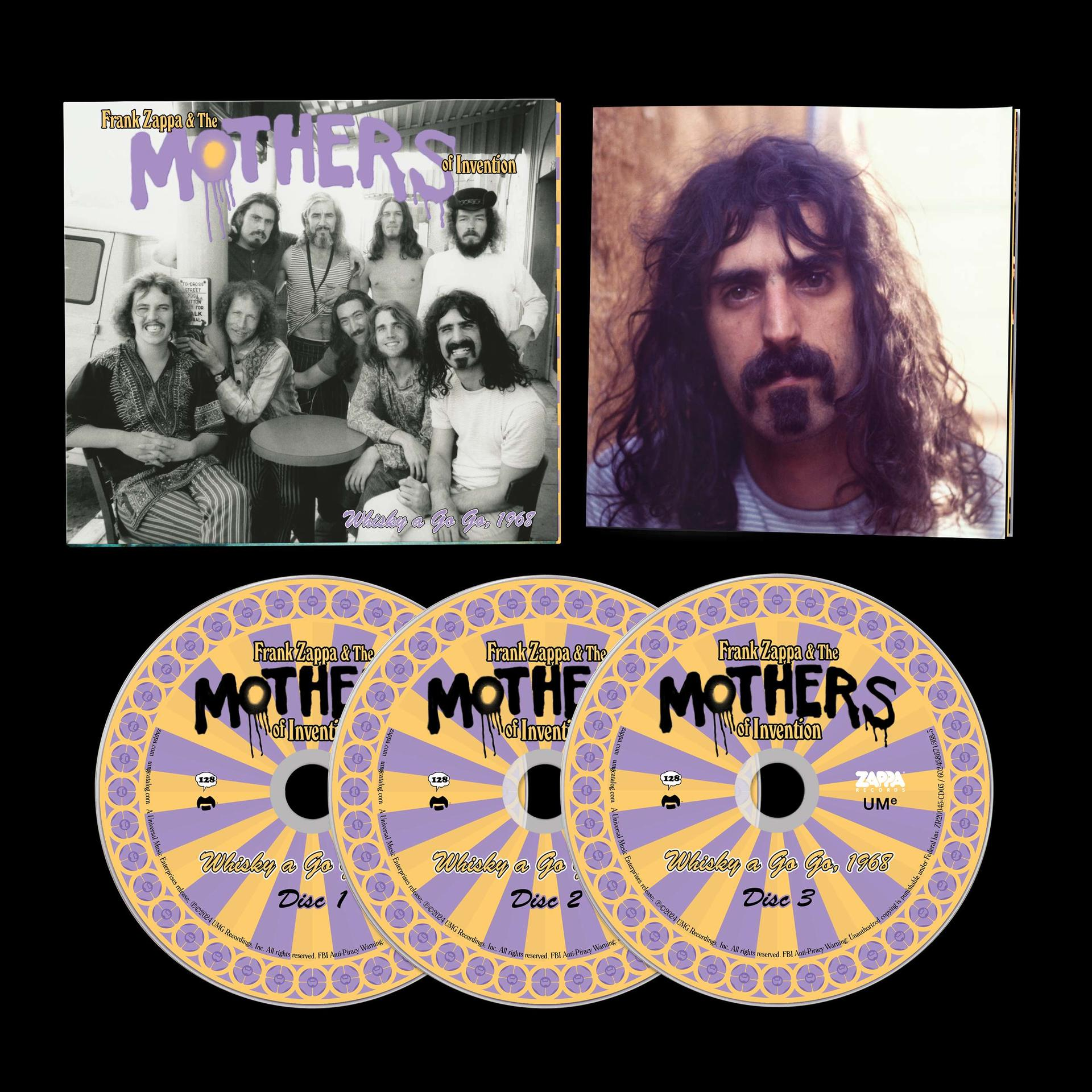 Couverture d'album et CD de Frank Zappa & The Mothers of Invention, photo et portrait.
