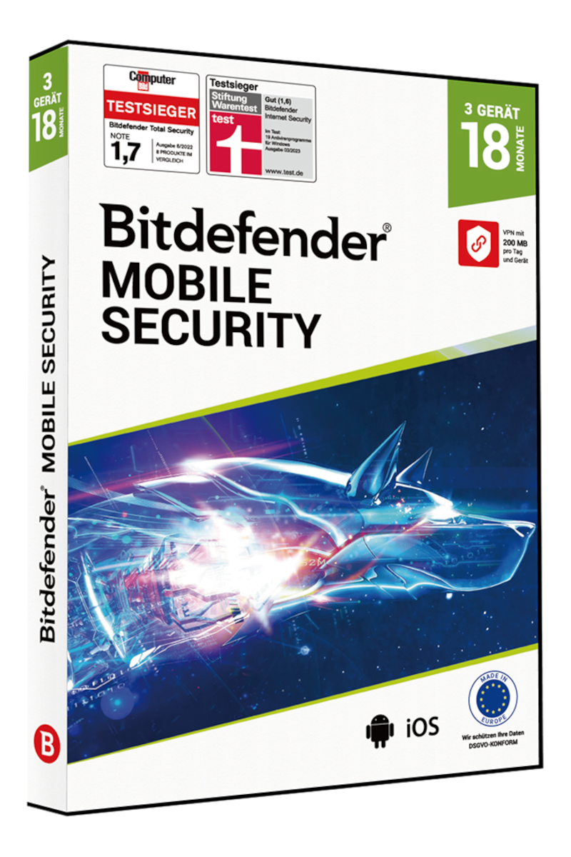 Bitdefender Mobile Security 3 Geräte/18 Monate (CiaB) - Android - [Tedesco]