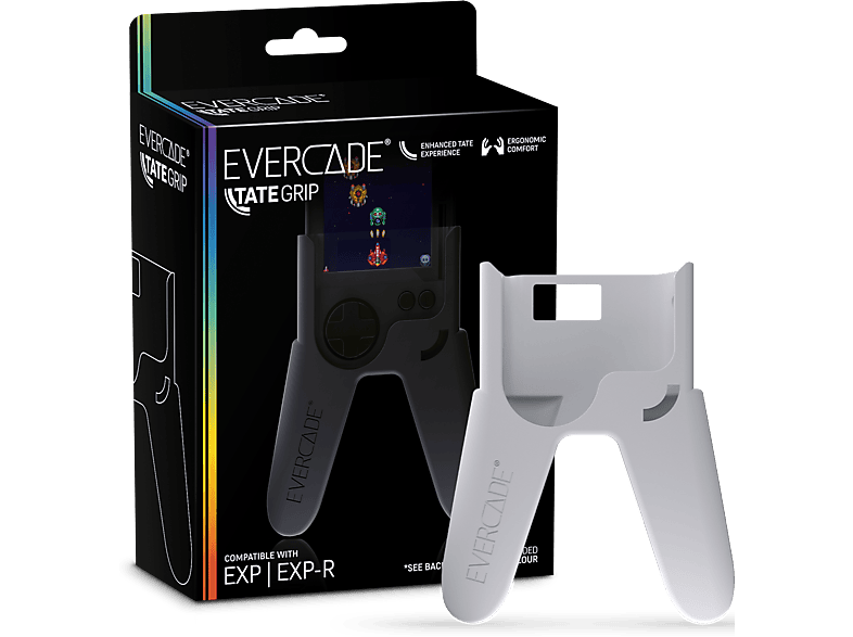 Blaze Evercade Tate Grip - White; Controllerförmige Halterung