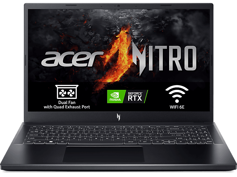 Portátil gaming - Acer Nitro V ANV15-51, 15.6" Full HD, Intel® Core™ i5-13420H, 16GB RAM, 512GB SSD, GeForce RTX™ 4050, Sin sistema operativo