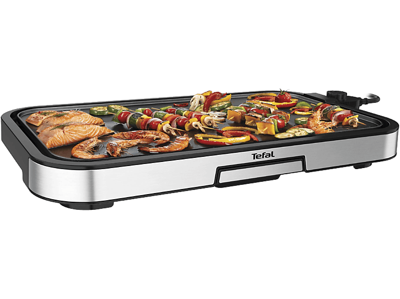 REACONDICIONADO Seminuevo Excelente Plancha de asar - Tefal Giant XL CB631D10, 2300 W, Revestimiento antiadherente resistente, 5 Ajustes
