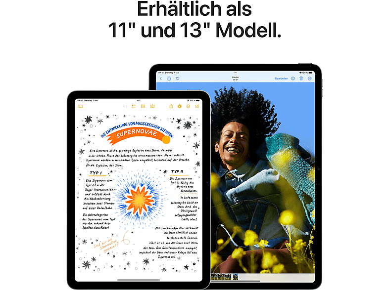APPLE iPad Air Wi-Fi (2024), 6. Generation, Tablet, 128 GB, 11 Zoll, Space Grau