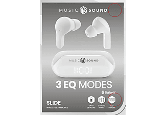 CELLULARLINE Music Sound Slide Dijital Ekranlı ve 3 Mode Özellikli TWS Bluetooth Kulak İçi Kulaklık Beyaz_1