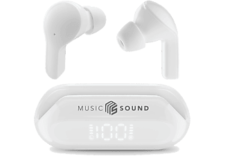 CELLULARLINE Music Sound Slide Dijital Ekranlı ve 3 Mode Özellikli TWS Bluetooth Kulak İçi Kulaklık Beyaz_0