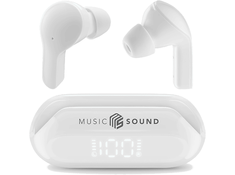 CELLULARLINE Music Sound Slide Dijital Ekranlı ve 3 Mode Özellikli TWS Bluetooth Kulak İçi Kulaklık Beyaz