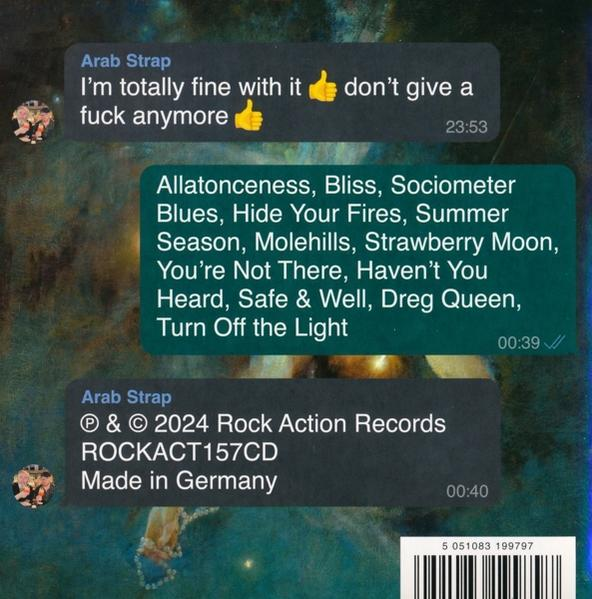 Screenshot eines Chats mit Sprechblasen. Die Konversation hat einen Daumen hoch und Songtitel.