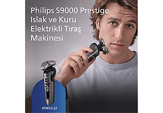 PHILIPS 9000 Prestige Serisi Tıraş Makinesi SP9872/22,Sinekkaydı Tıraş,Skin IQ Teknolojisi,Islak ve Kuru Kullanım,Hassas Düzeltic_1