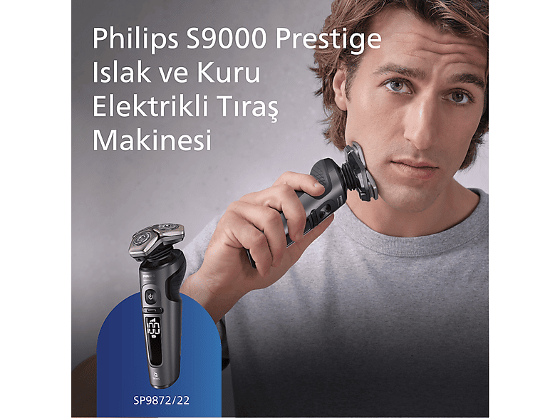 PHILIPS 9000 Prestige Serisi Tıraş Makinesi SP9872/22,Sinekkaydı Tıraş,Skin IQ Teknolojisi,Islak ve Kuru Kullanım,Hassas Düzeltic_1