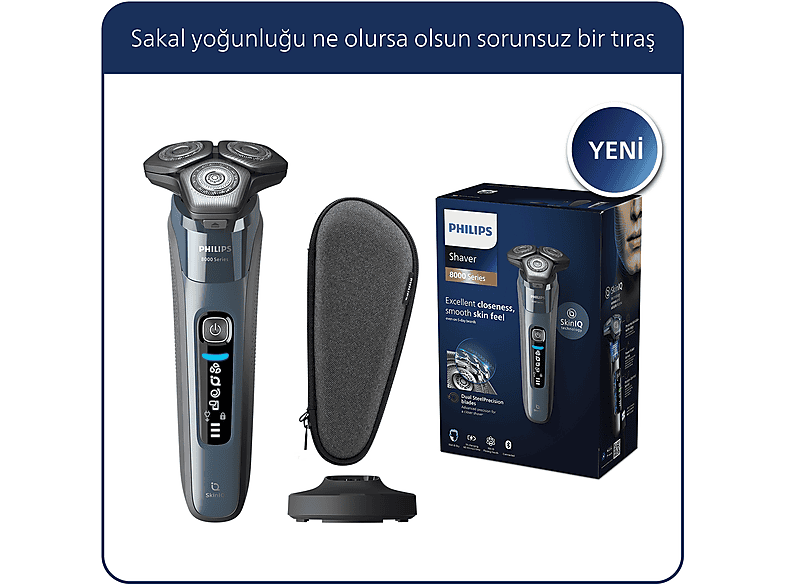 PHILIPS 8000 Serisi  Tıraş Makinesi S8692/35,Sinekkaydı Tıraş,Skin IQ Teknolojisi,Islak ve Kuru Kullanım,Hassas Düzeltici_0