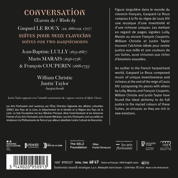 William Christie Justin Taylor - Conversation (Suites for two harpsichords)  - (CD)
