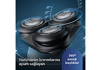 PHILIPS 5000 Serisi  Tıraş Makinesi S5445/03,Sinekkaydı Tıraş,Islak ve Kuru Kullanım_2