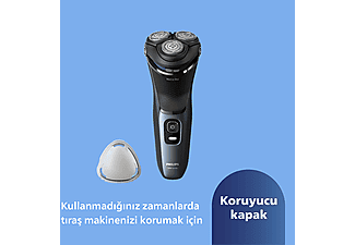 PHILIPS 3000 Serisi  Tıraş Makinesi S3144/00,Sinekkaydı Tıraş,Islak ve Kuru Kullanım,Hassas Düzeltici_11