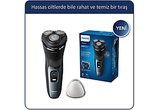 PHILIPS 3000 Serisi  Tıraş Makinesi S3144/00,Sinekkaydı Tıraş,Islak ve Kuru Kullanım,Hassas Düzeltici_0